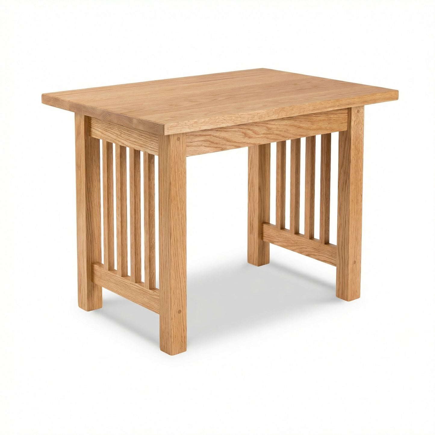 American Mission End Table by Lyndon Furniture, handcrafted from solid wood with vertical slats, expertly made in Vermont for lasting quality.