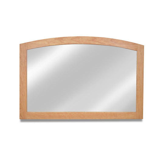 American Shaker Arched Mirror with arched top edge, crafted from sustainably harvested hardwood by Maple Corner Woodworks