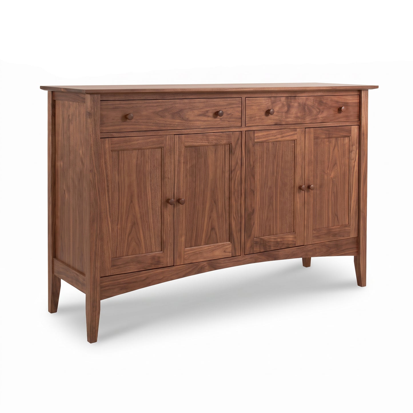 American Shaker Large Sideboard by Maple Corner Woodworks featuring 2 drawers, 4 doors, and a handcrafted Vermont finish in solid wood.