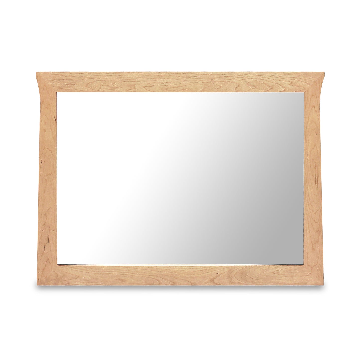 Lyndon Furniture Andrews Dresser Mirror with a rectangular light solid wood frame, highlighting its clean lines and quality craftsmanship.