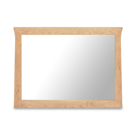 Lyndon Furniture Andrews Dresser Mirror with a rectangular light solid wood frame, highlighting its clean lines and quality craftsmanship.