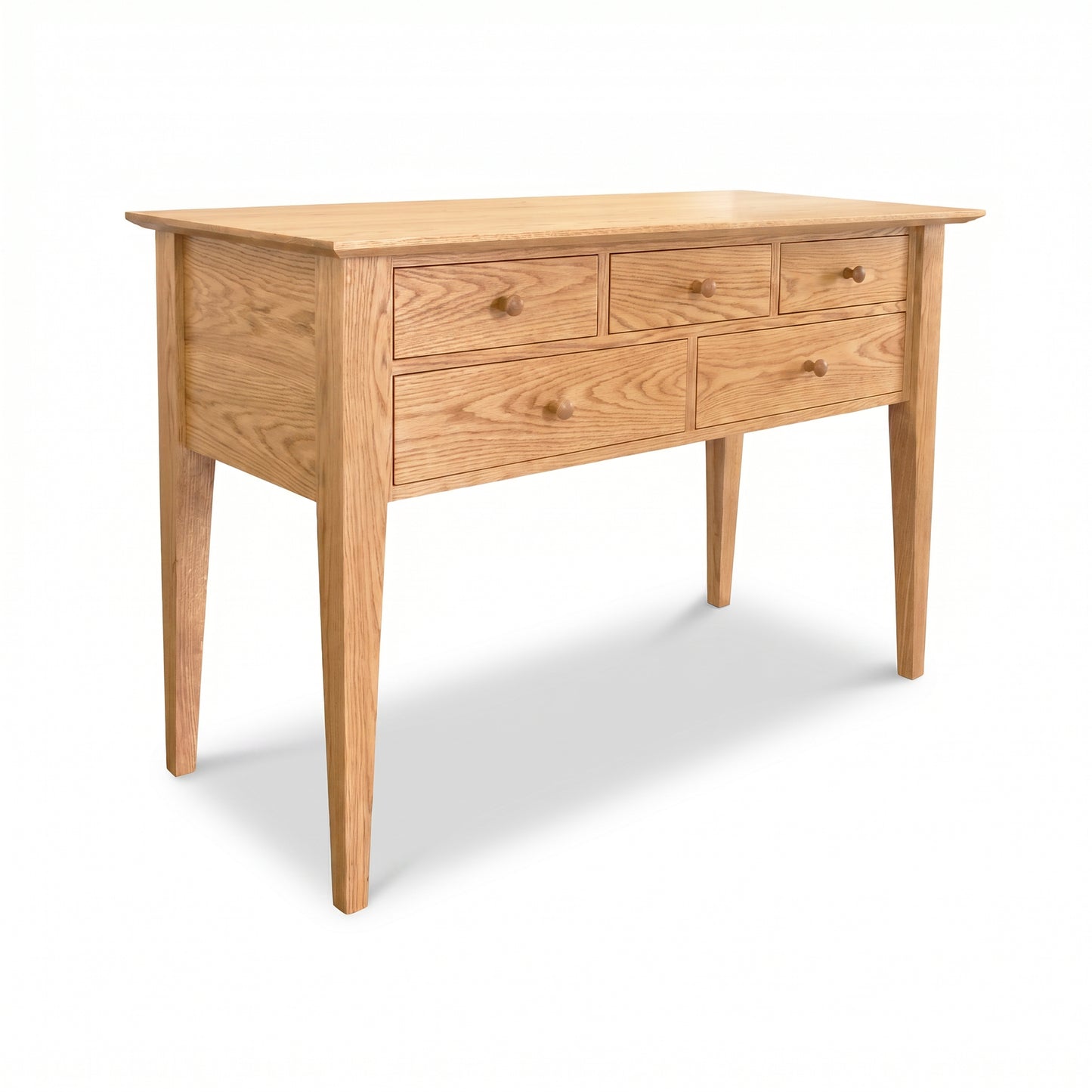 Classic Shaker Hunt Board by Lyndon Furniture, handcrafted in Vermont with four drawers and elegant tapered legs, quality American-made furniture.