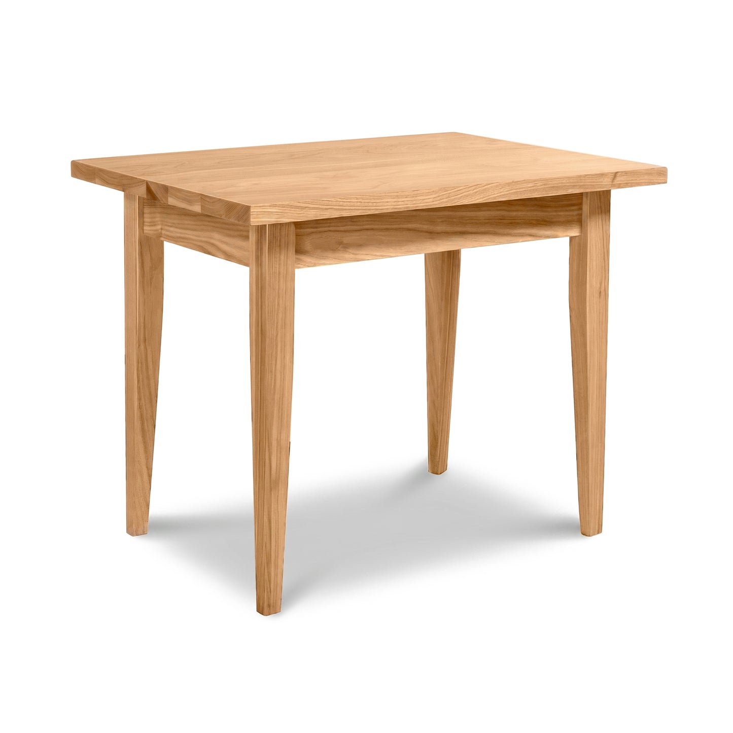 Classic Shaker End Table by Lyndon Furniture shown in solid wood with rectangular top and four tapered legs, crafted in Vermont from American hardwoods.