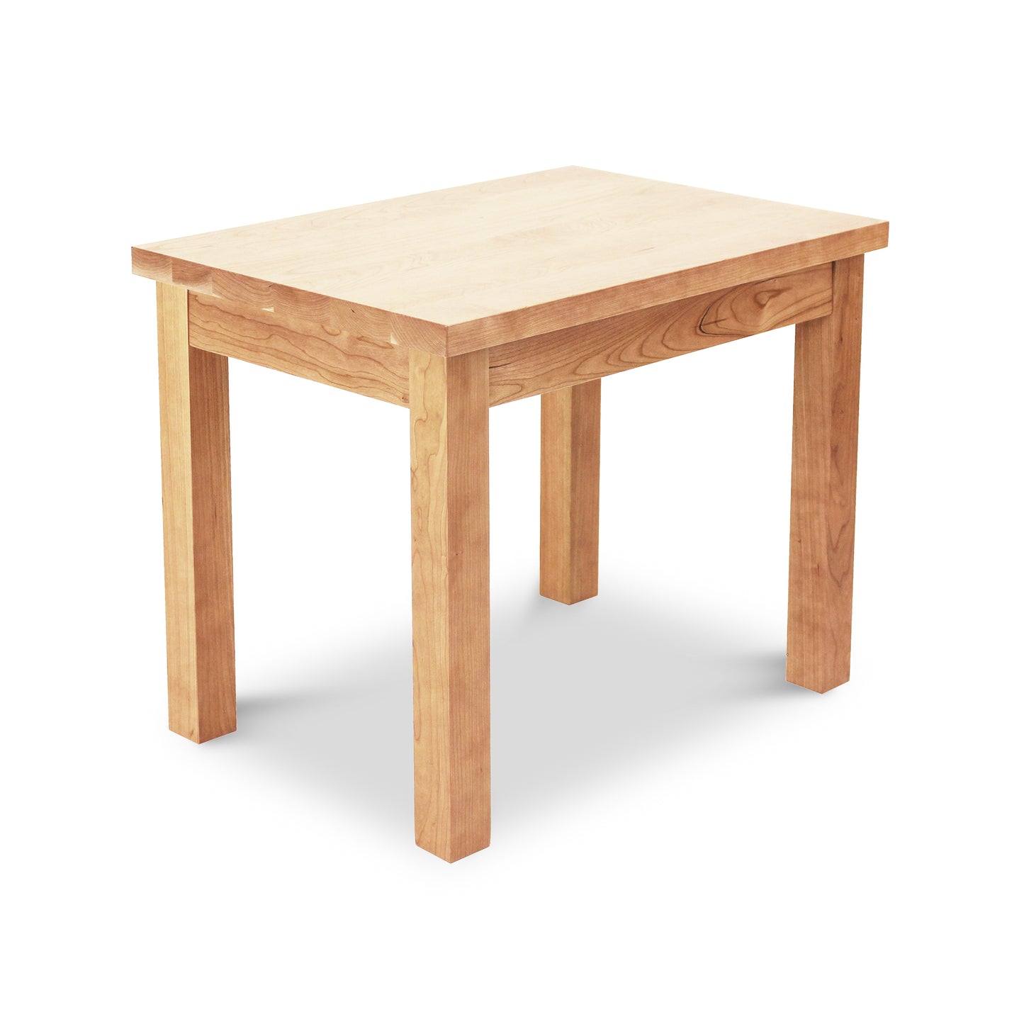 Modern Mission end table by Lyndon Furniture, crafted from sustainable wood with a simple rectangular top and four sturdy legs.