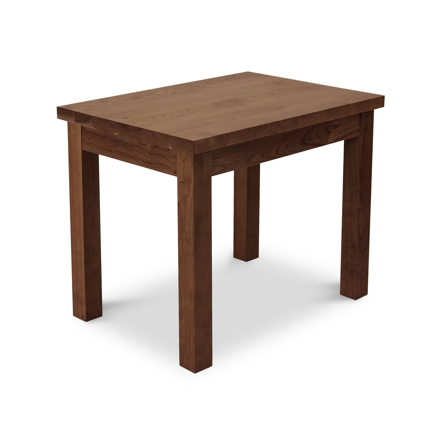 Lyndon Furniture Modern Mission End Table handcrafted from sustainable wood, featuring clean lines and four sturdy legs.