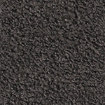 A close-up view of a dark gray, textured carpet. The carpet has a dense, looped pile that creates a uniform and somewhat rough surface pattern.