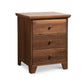 Lyndon Furniture American Country 3-Drawer Nightstand with round handles and smooth finish, showcasing Vermont craftsmanship.