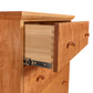American Country 5-Drawer Chest by Lyndon Furniture with dovetail joints and metal slides.