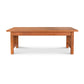 Lyndon Furniture American Mission Coffee Table with sturdy legs and a smooth top, highlighting its classic craftsmanship.