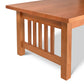 Lyndon Furniture American Mission Coffee Table featuring a rectangular top and signature vertical slat legs, showcasing fine craftsmanship and classic mission style.