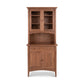 American Shaker Small 38″ China Cabinet by Maple Corner Woodworks, featuring solid hardwood, glass doors, shelves, and spacious storage.