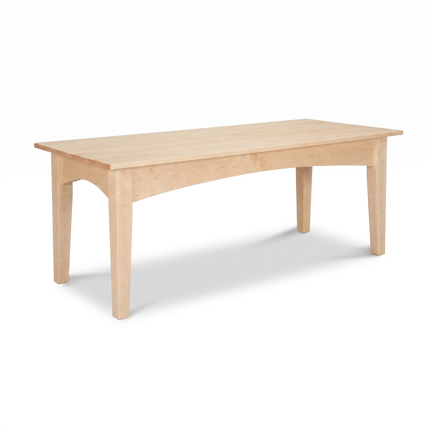 American Shaker Coffee Table by Maple Corner Woodworks in solid hardwood, four-leg design, expertly crafted in the USA.