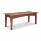 American Shaker Coffee Table by Maple Corner Woodworks, handcrafted from solid hardwood with a rectangular top and four straight legs.