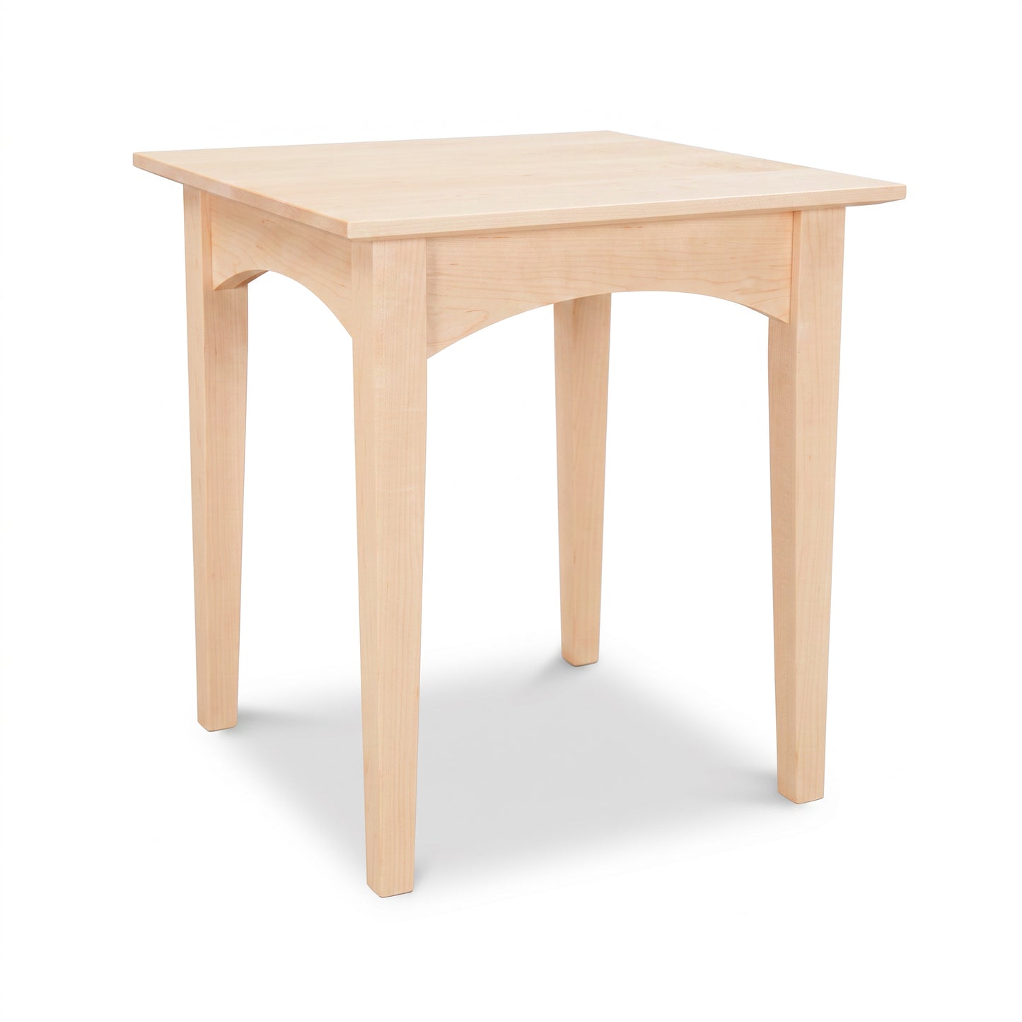 American Shaker End Table by Maple Corner Woodworks, handcrafted in light Vermont wood, showcases superior craftsmanship and timeless design.