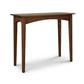 American Shaker style sofa table by Maple Corner Woodworks, featuring an eco-friendly wooden design with four legs and a flat rectangular surface.
