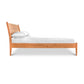 Andover Modern Incline Bed by Maple Corner Woodworks, featuring a solid wood frame and curved headboard, elegant platform design displayed from the side.