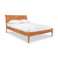 Andover Modern Incline Bed by Maple Corner Woodworks with a minimalist wooden frame, white mattress, and two pillows, highlighting mid-century modern elegance.