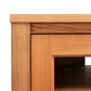 Andover Modern 45" TV Stand by Maple Corner Woodworks featuring Vermont craftsmanship and sleek glass panel door, American made quality furniture.