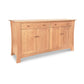 Andrews Buffet by Lyndon Furniture in natural cherry wood, showcasing two drawers and four doors in a sleek, modern design.