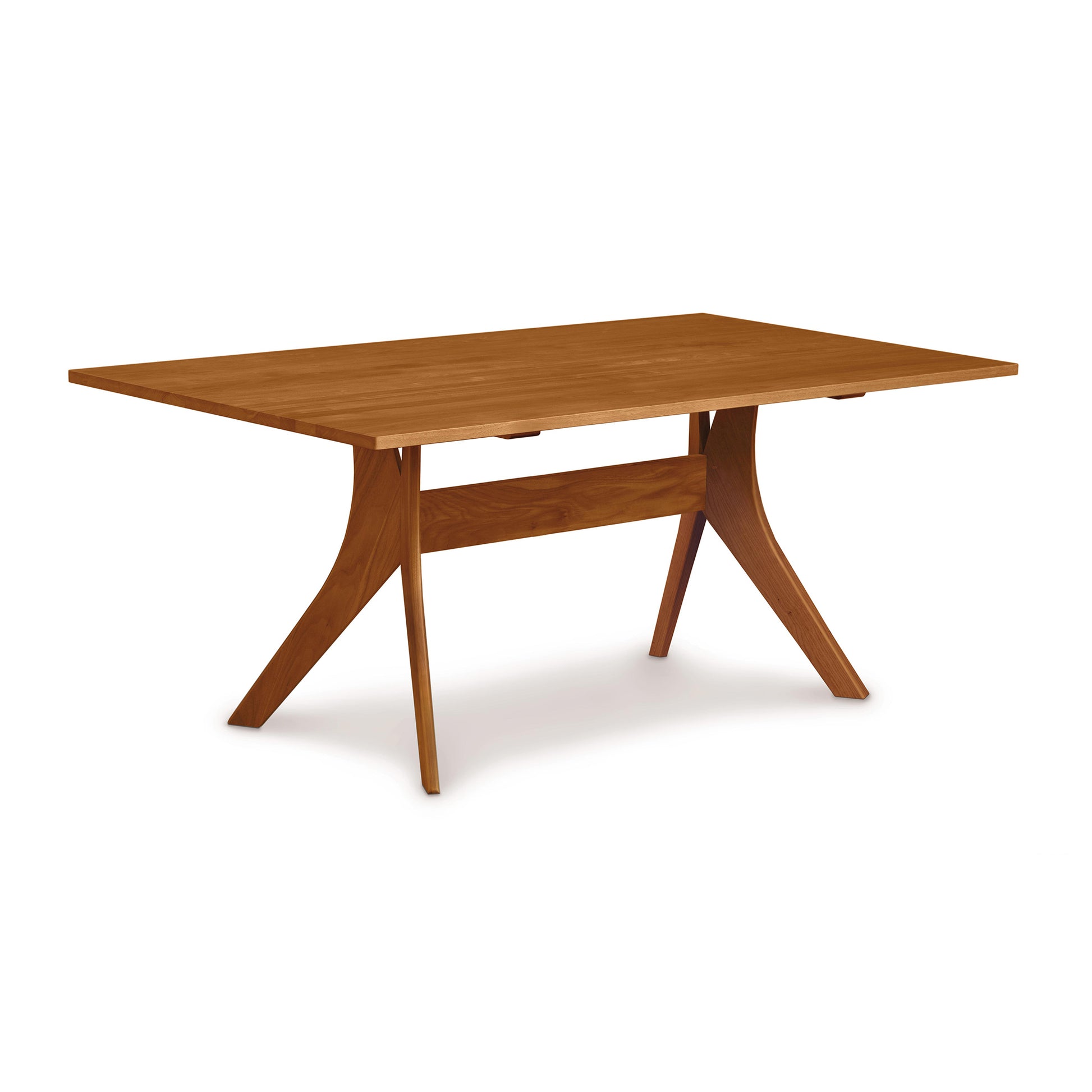 Audrey Solid Top Dining Table by Copeland Furniture with angled legs, handcrafted from North American hardwood.