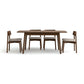 Copeland Baton Extension Dining Table with four matching chairs, expertly crafted American made hardwood furniture by Vermont Woods Studios.