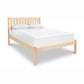 Bennington Bed with Low Footboard by Vermont Furniture Designs featuring a crisp white mattress and pillows, crafted in solid wood.