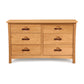 Berkeley 6-Drawer Dresser by Copeland Furniture in cherry wood with sleek rectangular form and rounded handles.