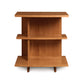 Berkeley Open Shelf Nightstand by Copeland Furniture with three staggered shelves and angled legs, crafted in America from quality wood.