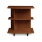 Berkeley Open Shelf Nightstand by Copeland Furniture with three staggered shelves and short angled legs, crafted in America from quality hardwood.