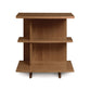 Copeland Furniture Berkeley Open Shelf Nightstand with three spacious shelves and four sturdy short legs, showcasing modern Vermont craftsmanship.