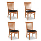 Lyndon Furniture Bistro Dining Chair set of 4 featuring black cushioned seats and cherry wood frames, crafted in Vermont, American made.