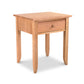 Bow Front 1-Drawer Nightstand by Lyndon Furniture, handcrafted in Vermont from sustainable wood, featuring a curved front, single drawer, and sturdy four-leg design.