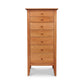 Lyndon Furniture Bow Front 7-Drawer Lingerie Chest crafted from sustainable hardwoods with elegant round knobs, showcasing high-quality American craftsmanship.
