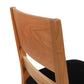 Burke Modern Chair with black upholstery, solid wood frame, and Scandinavian-inspired design by Vermont Woods Studios. American made craftsmanship.