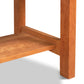 Burlington Shaker 2-Drawer Coffee Table in solid cherry wood, highlighting drawers, sturdy legs, and lower shelf by Vermont Furniture Designs.