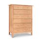 Heartwood Shaker 7-Drawer Chest by Vermont Furniture Designs in natural wood finish, showcasing classic shaker craftsmanship and American-made quality.