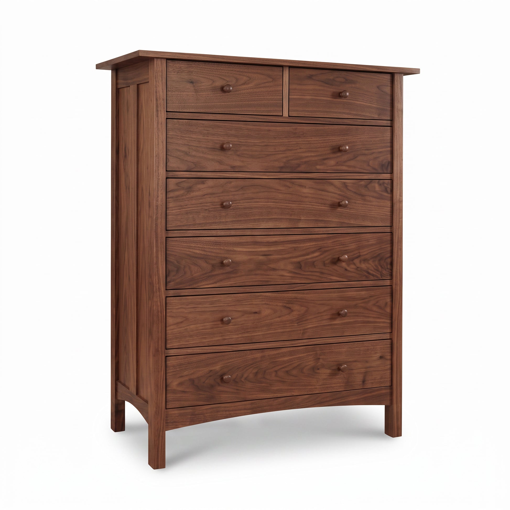 Heartwood Shaker 7-drawer chest in solid wood by Vermont Furniture Designs, featuring clean shaker style and expert American craftsmanship.