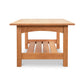 Burlington Shaker Coffee Table with solid wood rectangular top and slatted shelf, handcrafted by Vermont Furniture Designs.
