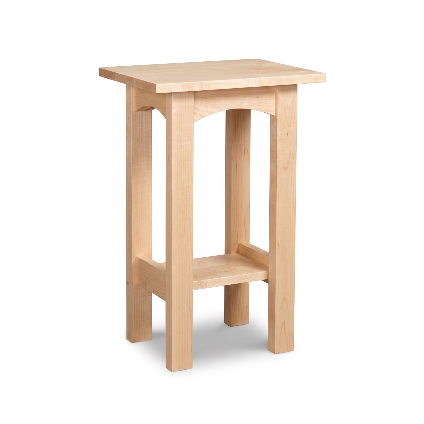 Burlington Shaker End Table by Vermont Furniture Designs in solid wood with a rectangular top, four legs, and lower shelf.