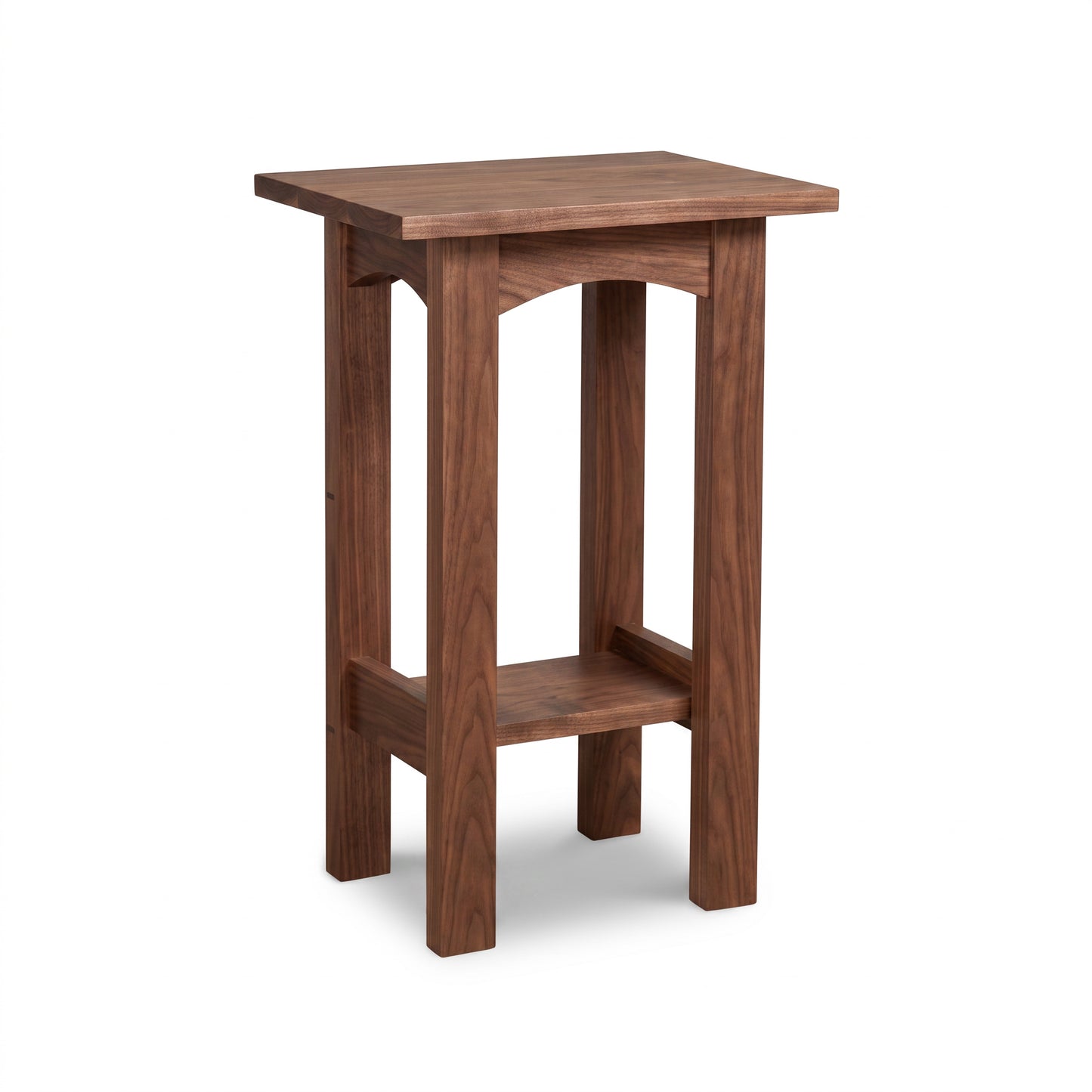 Burlington Shaker End Table by Vermont Furniture Designs, handmade in solid wood with a rectangular top and lower shelf, crafted in the USA.