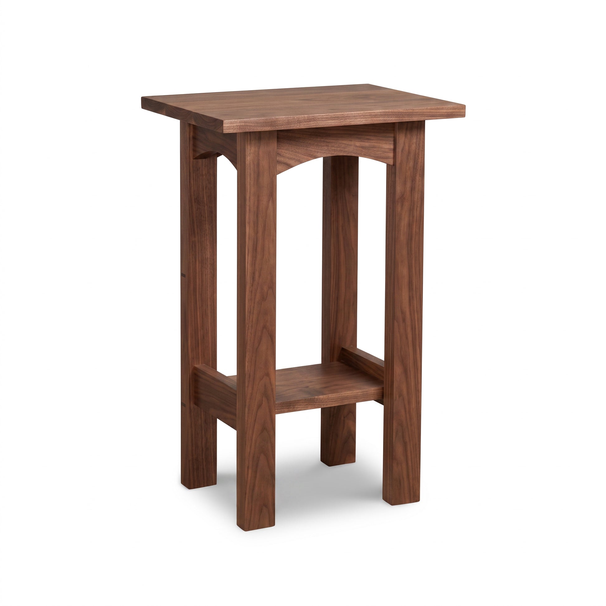 Burlington Shaker End Table by Vermont Furniture Designs, handmade in solid wood with a rectangular top and lower shelf, crafted in the USA.