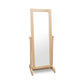Burlington Shaker Floor Mirror by Vermont Furniture Designs featuring a light solid wood frame, sturdy legs, and classic side knobs.