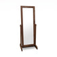 Burlington Shaker Floor Mirror by Vermont Furniture Designs with a rich dark wood frame and sturdy stand, handcrafted American made furniture.