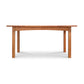 Burlington Shaker Solid Top Dining Table by Vermont Furniture Designs, front view, showcasing high quality craftsmanship and classic shaker style.