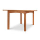 Burlington Shaker Solid Top Dining Table by Vermont Furniture Designs, handcrafted solid wood with four straight legs, highlighting classic Shaker style.