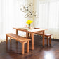 Burlington Shaker Solid Top Dining Table with matching benches by Vermont Furniture Designs, showcasing handcrafted quality and classic design.