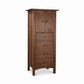 Burlington Shaker Tall Storage Chest by Vermont Furniture Designs featuring four drawers and two doors in solid wood, American made.