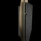 Cambrian Table Lamp by Hubbardton Forge featuring a textured black panel, floor model, focus on lamp design.