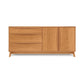 Mid-century modern Copeland Furniture Catalina Dresser with 3 drawers and 2 doors for bedroom storage.