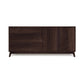 Catalina Dresser by Copeland Furniture in dark solid wood, featuring a mid-century modern design with 3 drawers and a 2-door cabinet for bedroom storage.